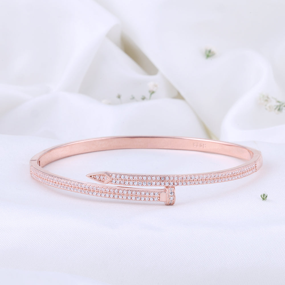 CZ Rose Gold Kada | Traditional and Modern Kada
