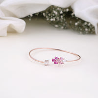 CZ Rose Gold Kada for Function Wear | 92.5 Silver| Daily Wear