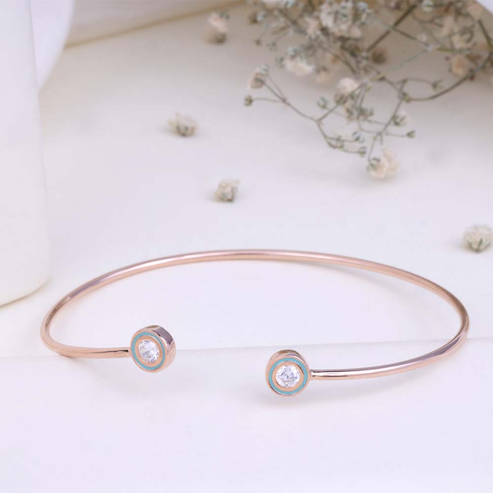 CZ Rose Gold Kada for Functions | Chaneira Jewels| Daily Wear