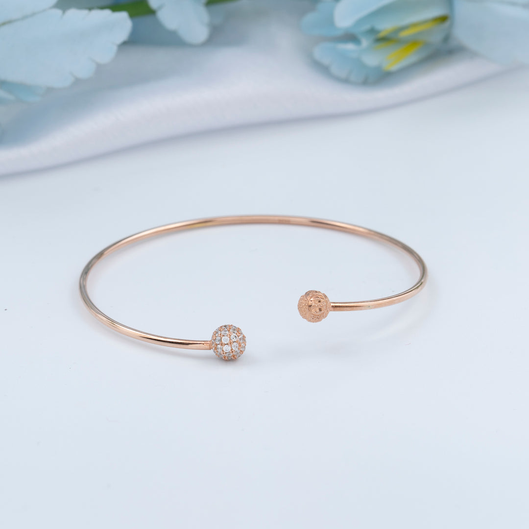 CZ Rose Gold Kada for Office Wear | Chaneira Jewels
