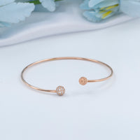 CZ Rose Gold Kada for Office Wear | Chaneira Jewels
