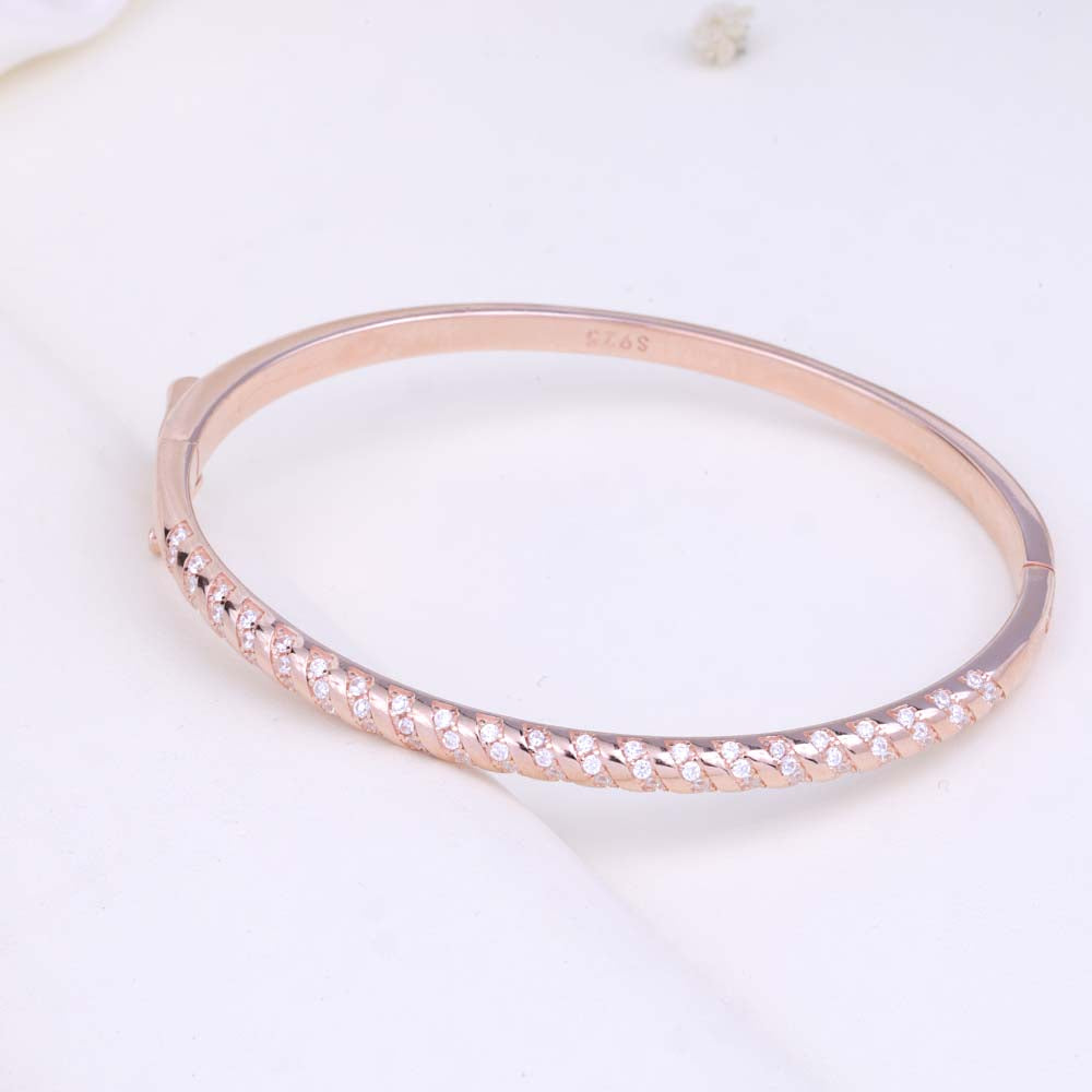 CZ Rose Gold Kada for Party Wear | Chaneira Jewels