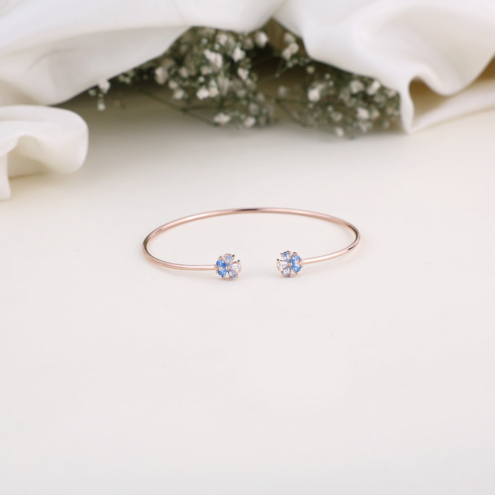 CZ Rose Gold Kada with CZ stone | Women Jewellery| Minimalist