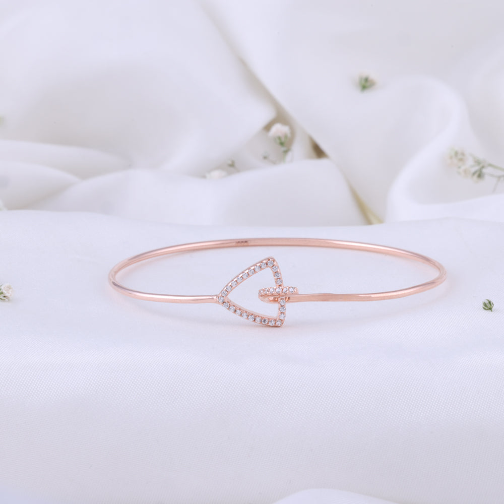 CZ Rose Gold Kada with party wear | Women Jewellery| Party Wear