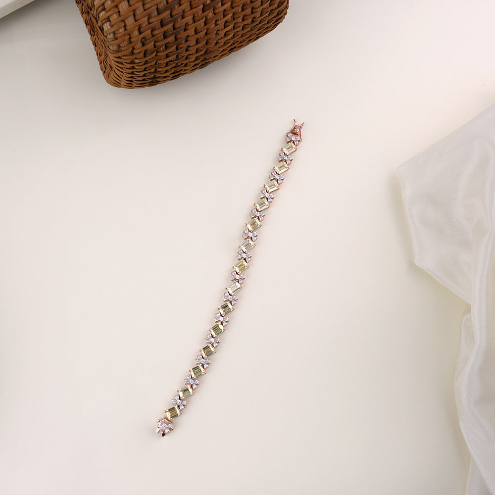 CZ Rose Gold Modern Bracelet Collection