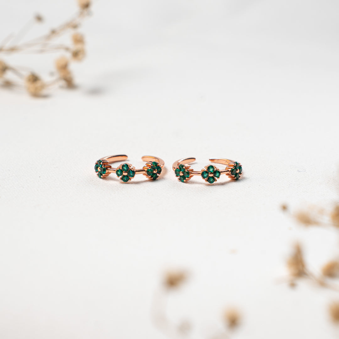 CZ Rose Gold Toe Ring | Chaneira Jewels| Party wear