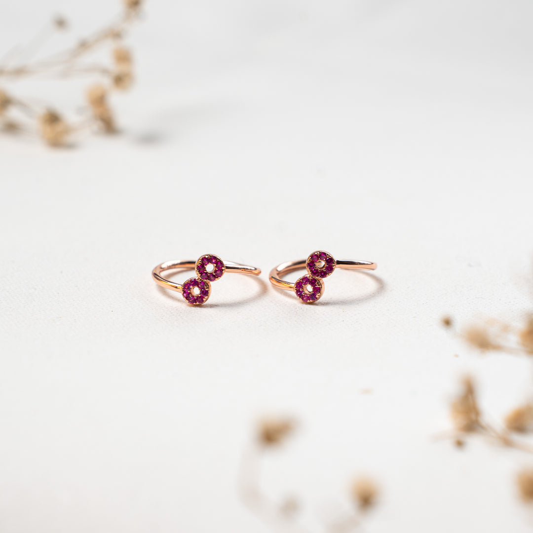 CZ Rose Gold Toe Ring Online| Temple Wear