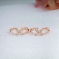  CZ Stone Silver Rose Gold  Toe Ring for Women/ Daily Wear                                                             