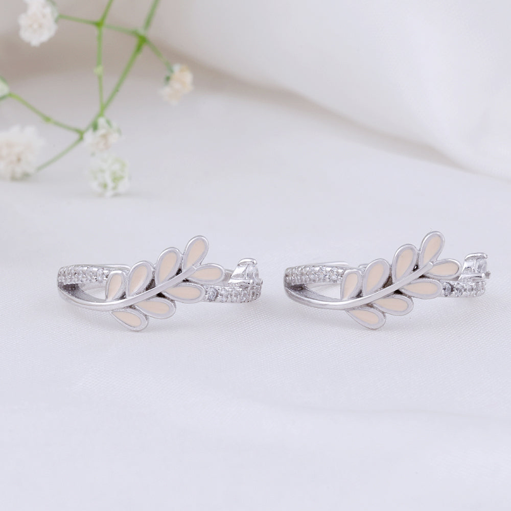 CZ Stone Silver Toe Ring in 92.5 Silver | 925 Silver Pair
