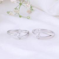 CZ Stone Toe Ring in 92.5 Silver | Bridal Pair
