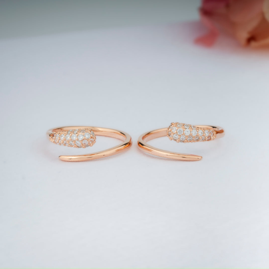 CZ Stone Toe Ring in 92.5 Silver | Daily Wear Pair

