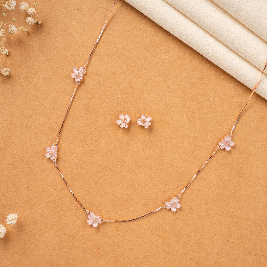 Chaneira Jewels Rose Gold Enamel Chain| Daily Wear