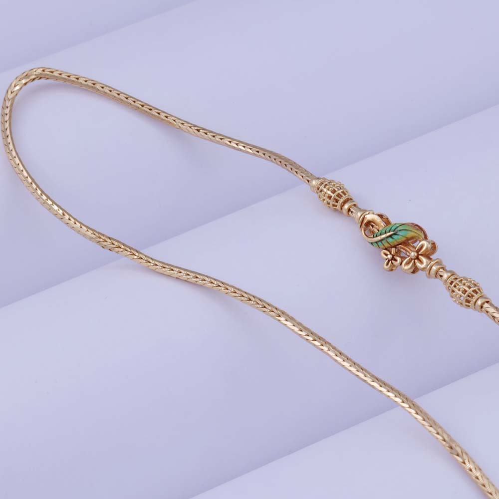 Charming Silver Gold Plated Mugappu Chains Design