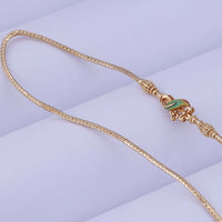 Charming Silver Gold Plated Mugappu Chains Design