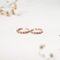 Classic CZ Rose Gold Toe Ring for Gifting
