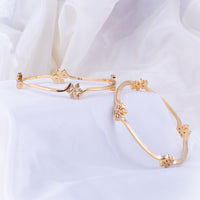 Classic Gold Plated Diamond Setting Bangle Design| Daily Wear