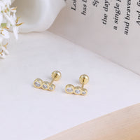 Classic Gold Plated Second Stud Studs for Girls & Women