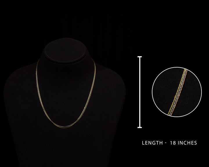 Classic Silver 3 Layers 3 Tone Chain for Women