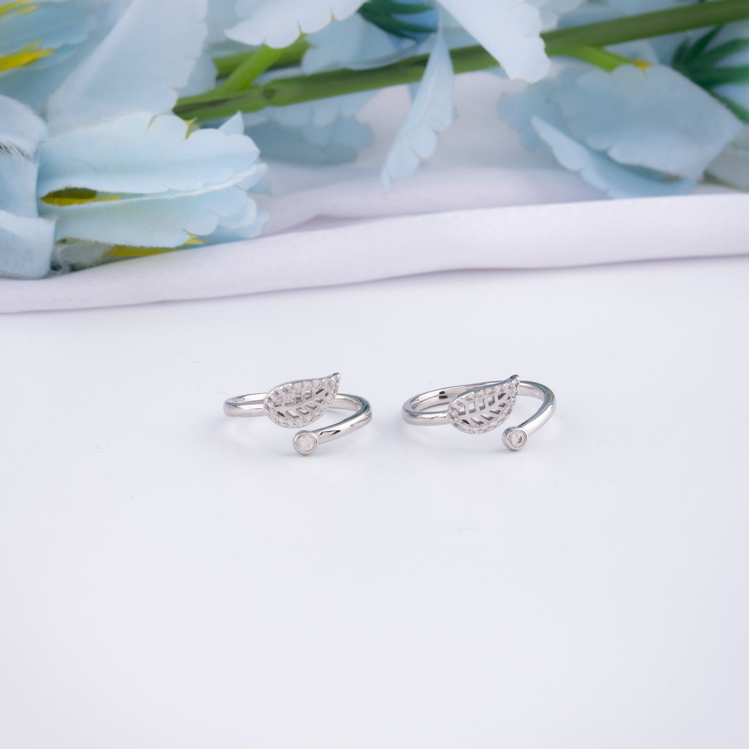 Classic Silver CZ Toe Ring | Chaneira Jewels