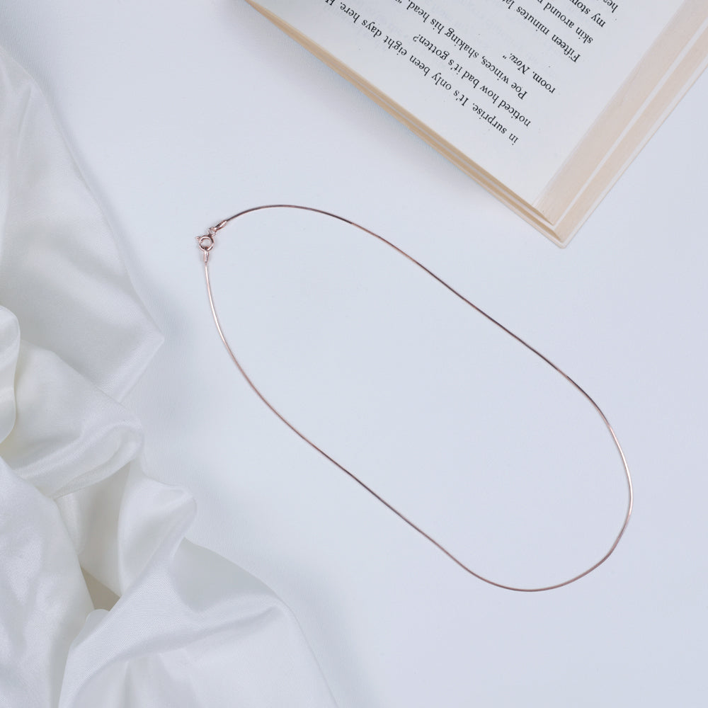 Classic Silver Rose Gold Chain for Women | Daily Wear