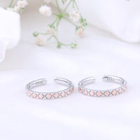 Classic Two Tone Toe Ring for Women