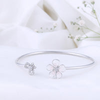 Colour Detail Enamel Rose Gold Kada Bracelet for Women