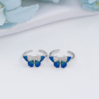 Colour Enamel Silver Toe Rings for Women/Statement