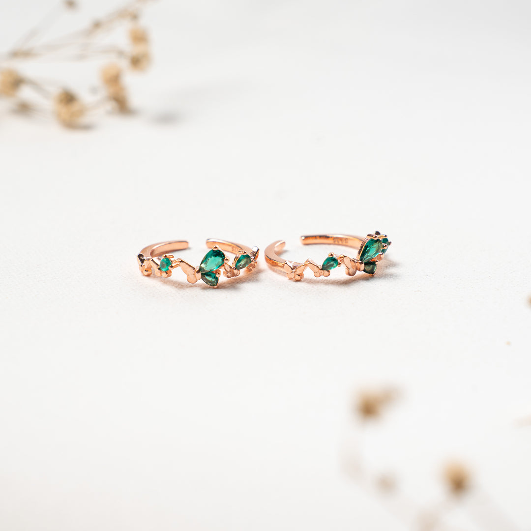 Comfort Fit CZ Rose Gold Toe Ring | Chaneira Jewels
