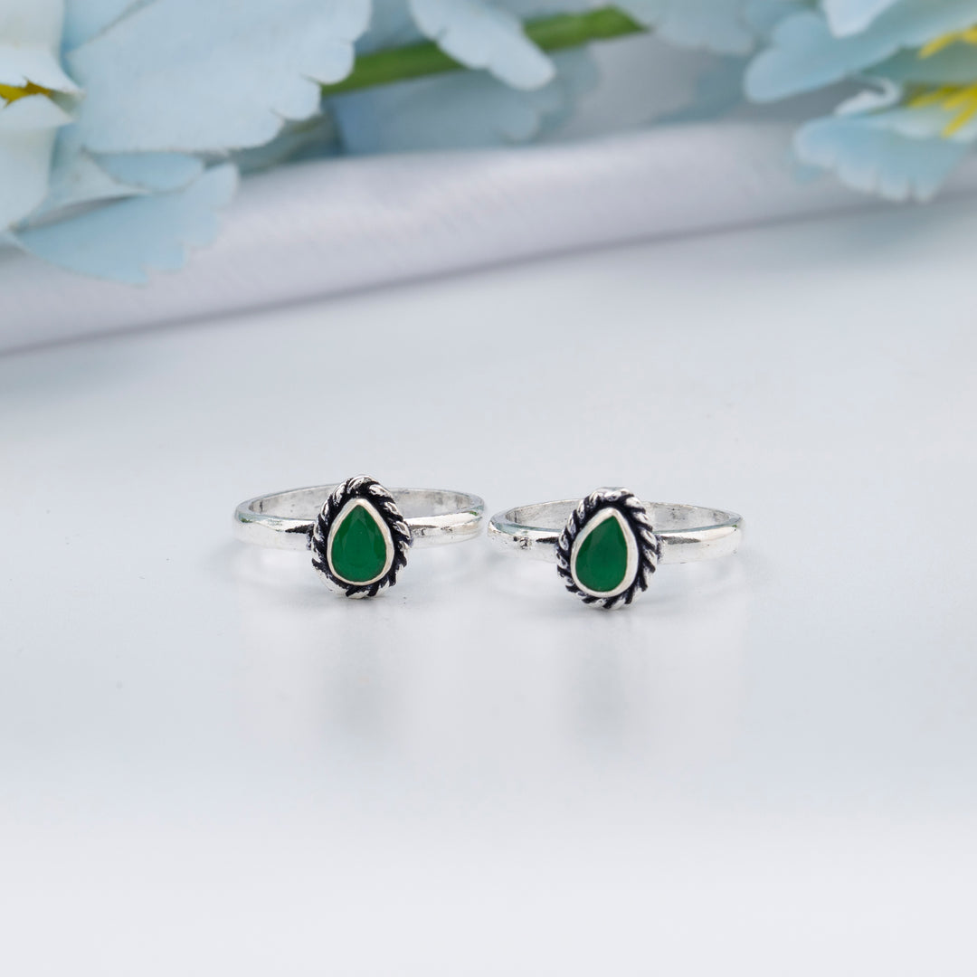 Cut Stone Toe Rings for Women/Bridal

