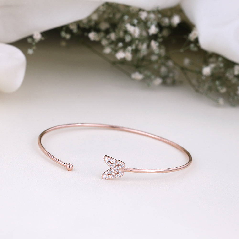 Cz Rose Gold Kada | Premium Kada for Women| Minimalist