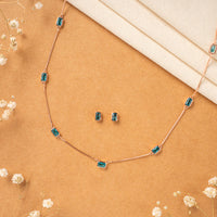 Rose Gold CZ Stone Chain for Women