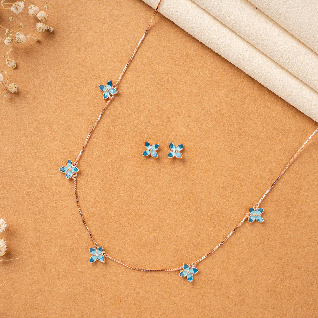 Rose Gold Enamel Chain Design 21