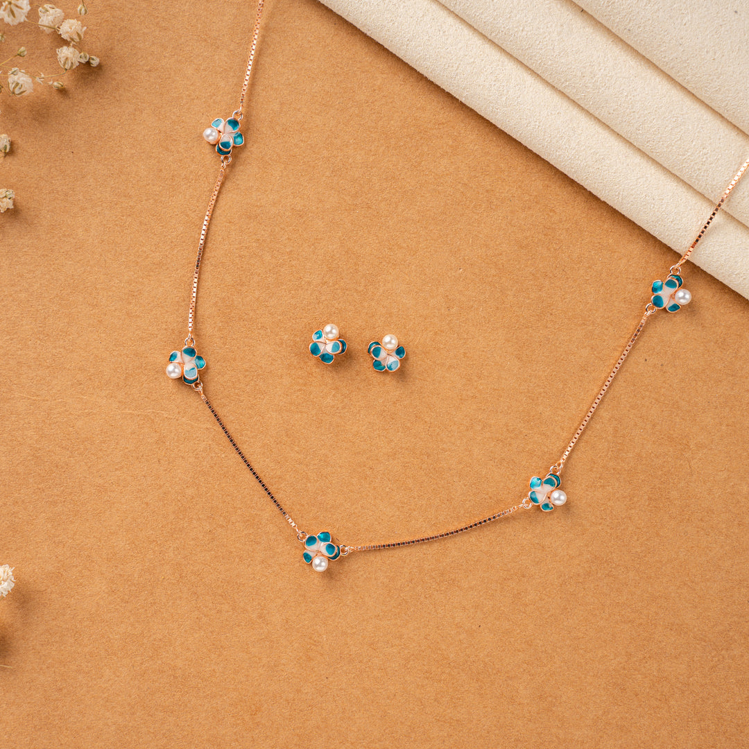 Rose Gold Enamel Chain | Chaneira Jewels