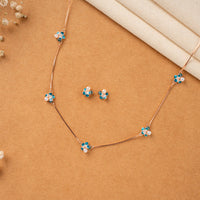 925 Silver Rose Gold Enamel Chain
