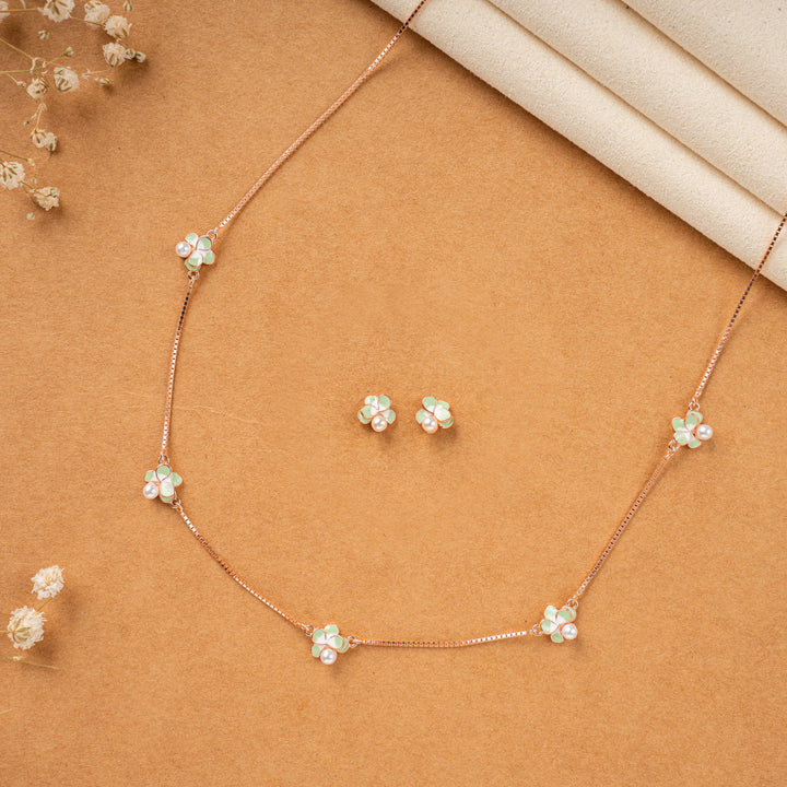 Rose Gold Enamel Chain | Chaneira Jewels