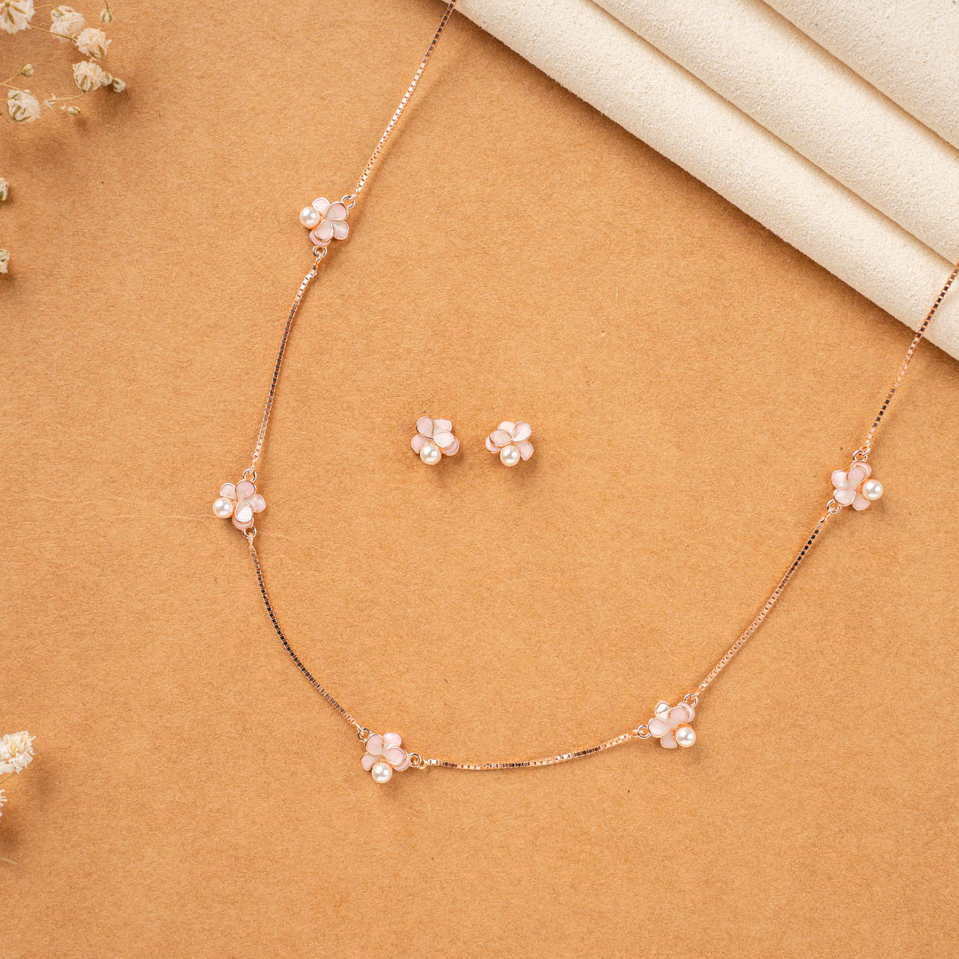 Women’s Rose Gold Enamel Chain