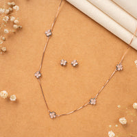 Handcrafted Rose Gold Enamel Silver Chain