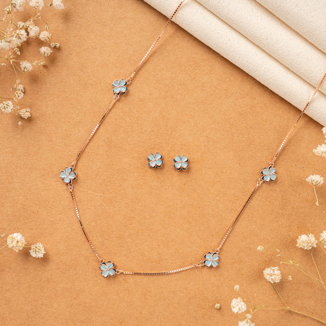 Rose Gold Enamel Chain 09