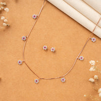 Rose Gold CZ Stone Chain | Chaneira Jewels