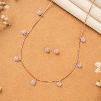 Stylish Rose Gold CZ Stone Chain for Women