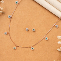 Gifting Rose Gold CZ Stone Chain