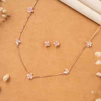 Office Wear Rose Gold Enamel Chain