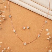 Elegant Rose Gold Enamel Chain