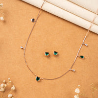Premium Rose Gold CZ Stone Chain Design
