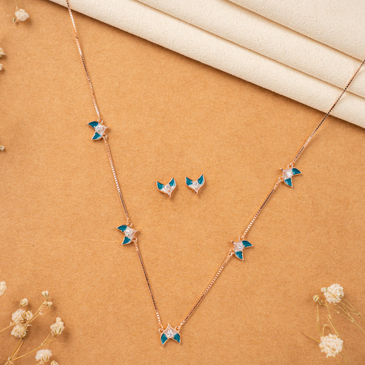 Rose Gold Enamel Chain for Women