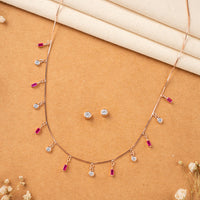 Buy Rose Gold CZ Stone Chain for Women