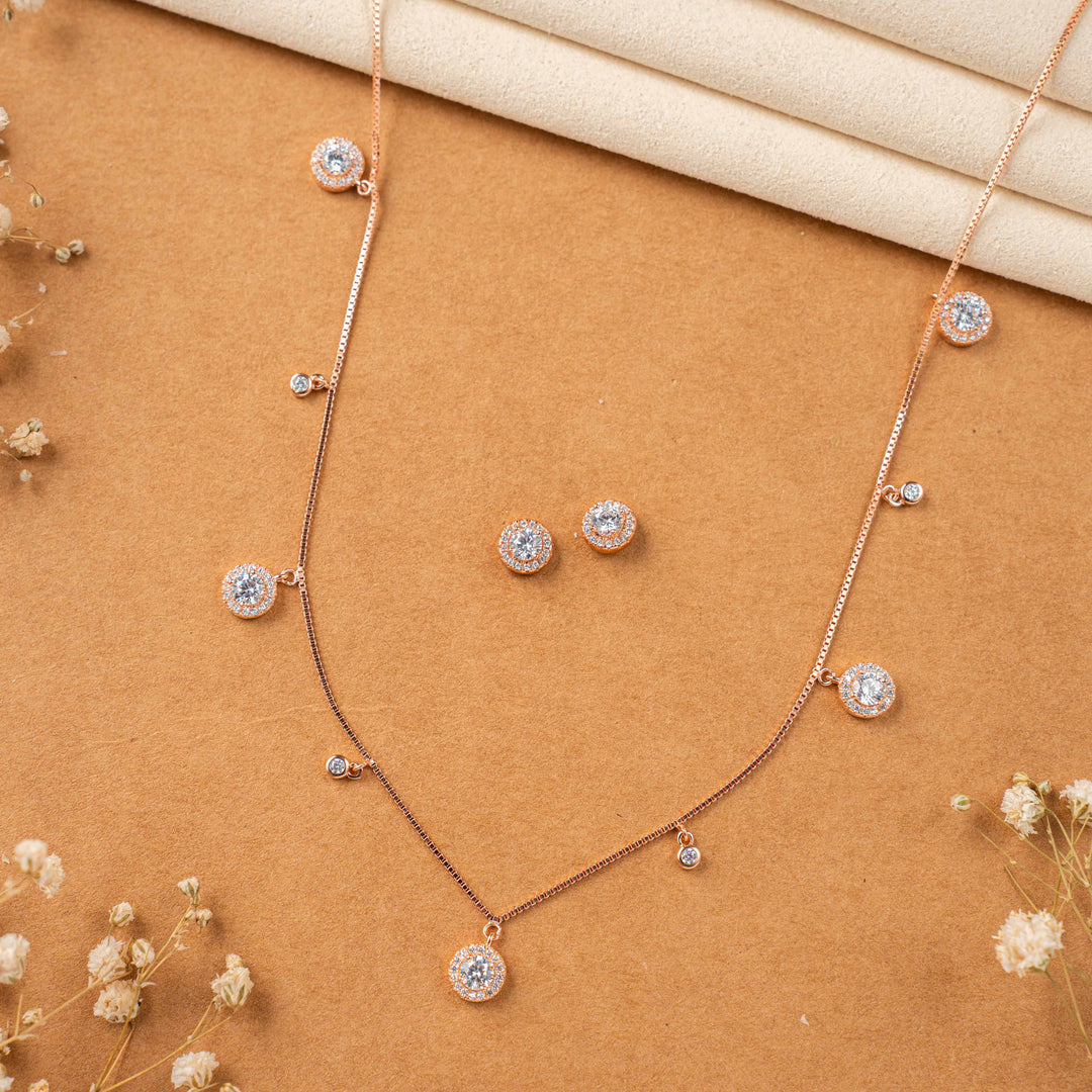 Women’s Rose Gold CZ Stone Chain