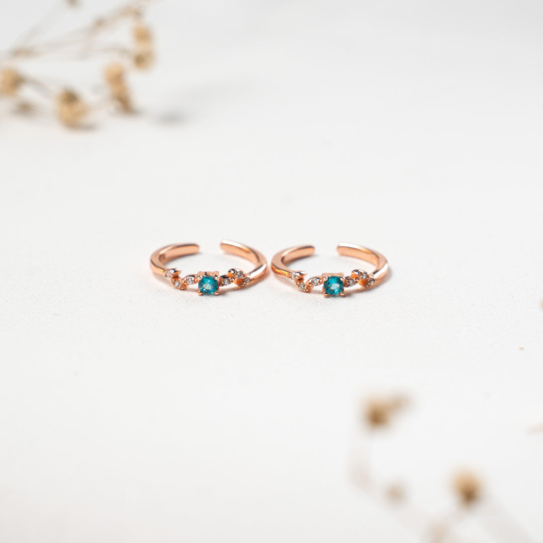 Daily Wear Buy CZ Rose Gold Toe Ring Online