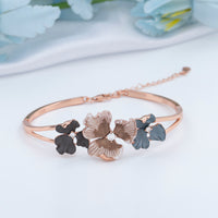 Daily Wear Enamel Rose Gold Kada for Women | 92.5 Silver