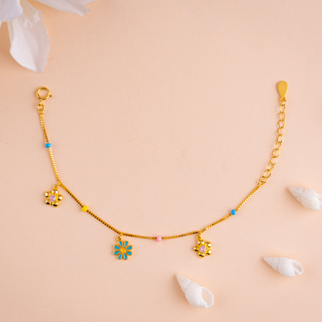 Daily Wear Gold Plated Baby Charms Bracelet